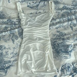 white lucy in the sky mini dress